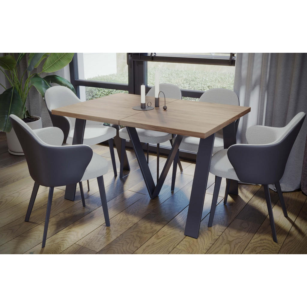 Thumbnail - Endo-Moebel Esstisch, Eiche Bianco, Holzwerkstoff, Rechteckig,Rechteckig, 90x75x130 cm, Esszimmer, Tische, Esstische
