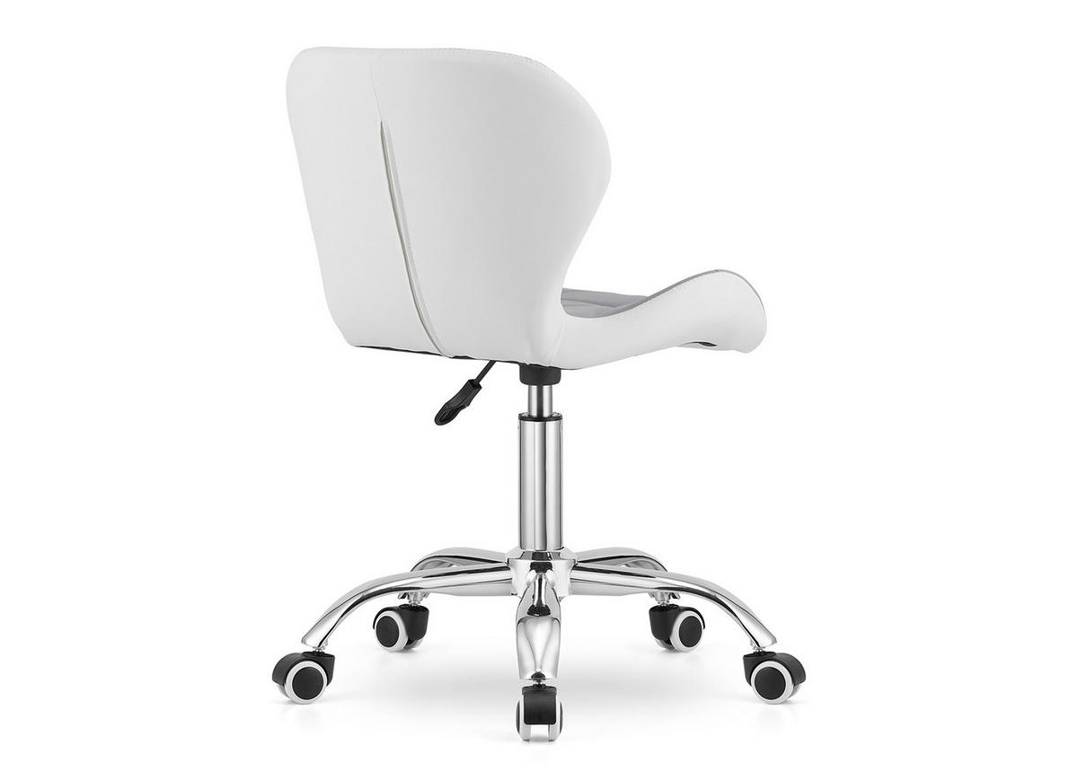BÜROSTUHL Avola, grau/weiß - Grau, Leder (47.5/84.5/55.5cm)