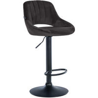 BARHOCKER Samt Schwarz - Schwarz, Textil/Metall (47/85/48cm) - CLP