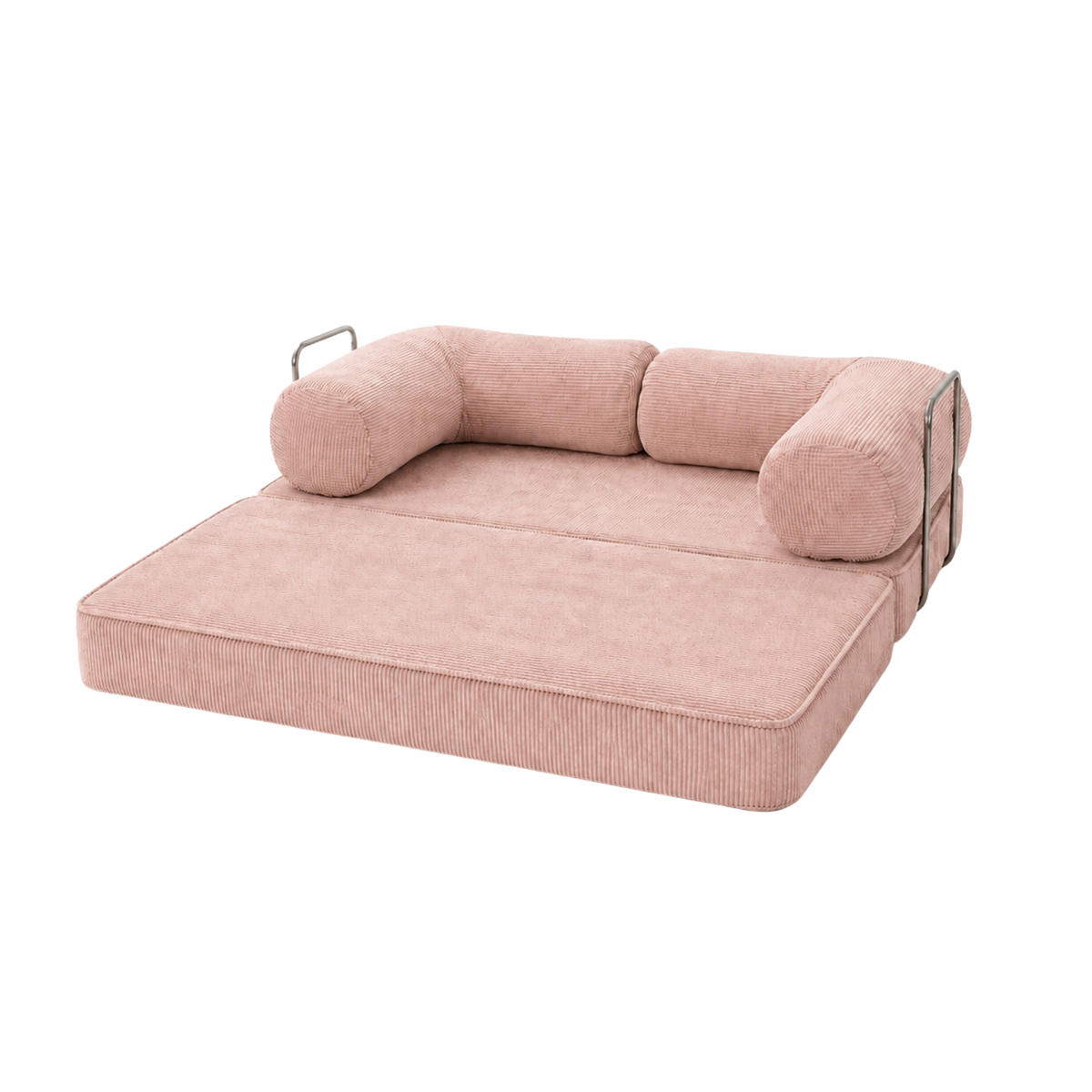 MODERNES Sofa im industriellen Loft Stil Rosa - Pink, Textil (200/70/100cm) - SURB