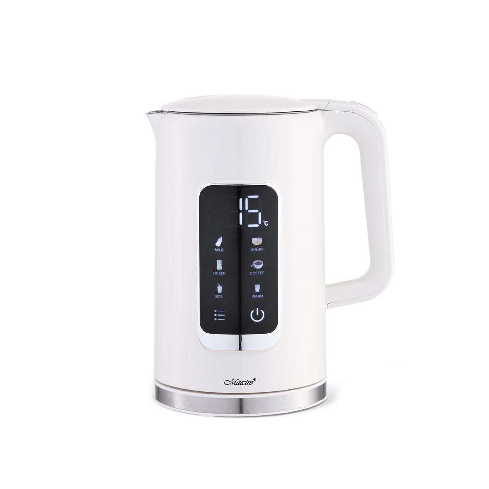 WASSERKOCHER ELEKTRISCH Weiß 15/15/25 cm MR024WHITE - Weiß, Metall (15/25/15cm) - Maestro 