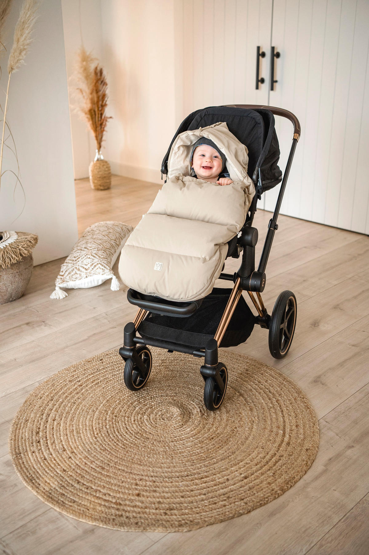 KINDERWAGEN-FUSSSACK Dowwny XL, sand - Beige, Naturmaterialien/Textil (45/7/95cm) - Kaiserbaby