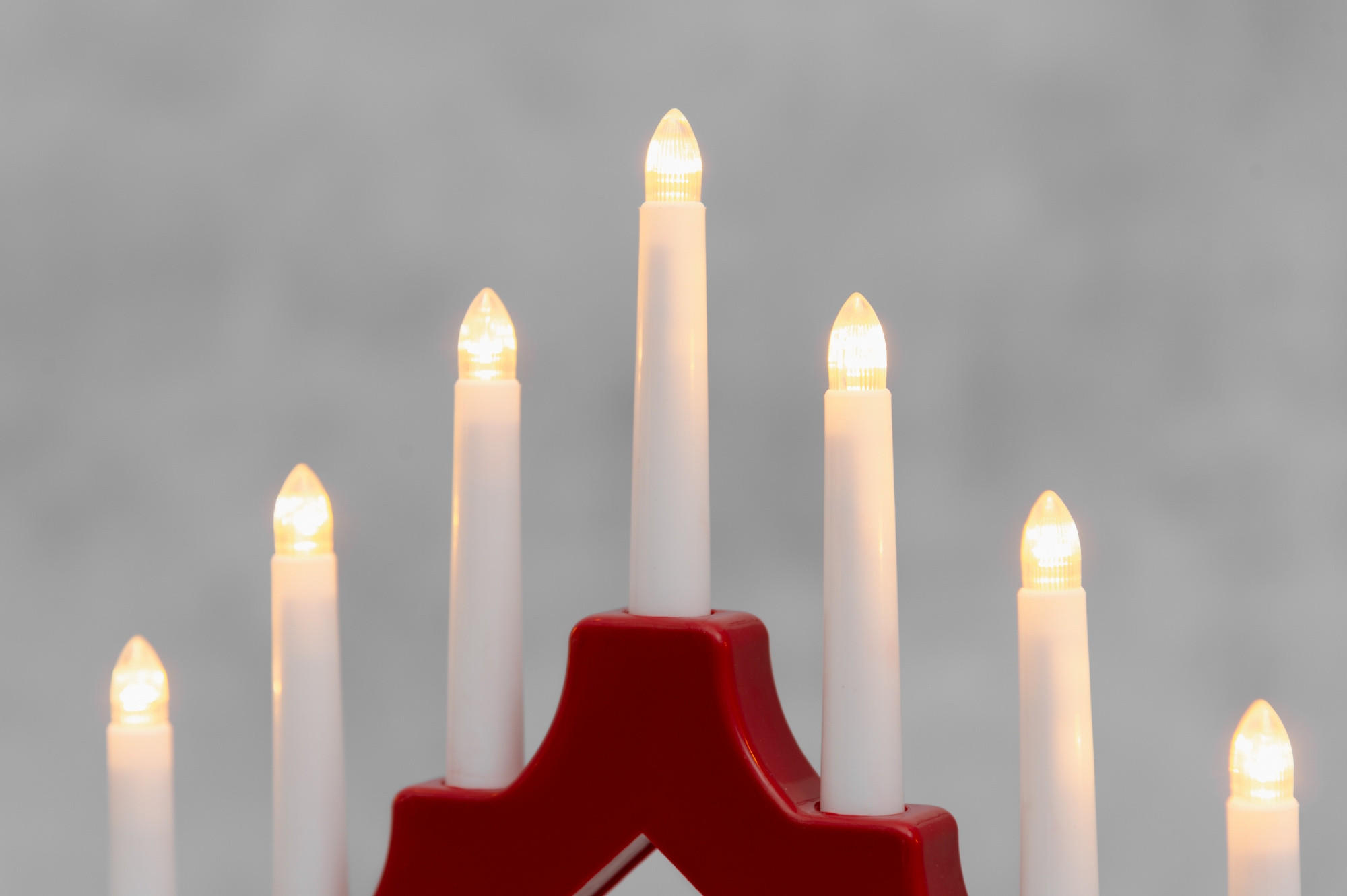 ADVENTSLEUCHTER LED 7 Lichter 29 cm - Rot, Kunststoff (38/29/5cm)