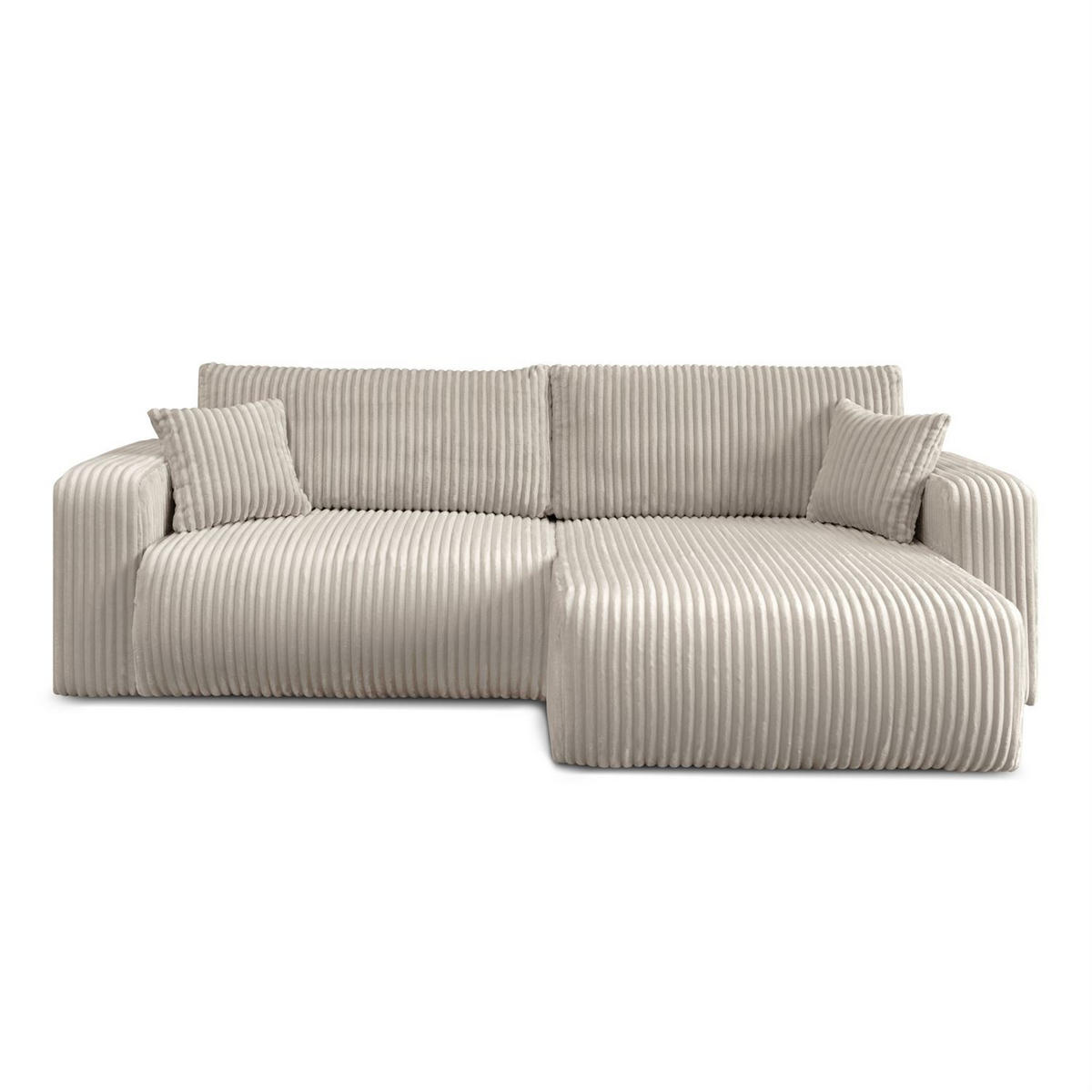 Ecksofa MOVE mit Schlaffunktion und Bettkasten, Tilia 01 - Creme, Textil (247/143cm) - Lookway