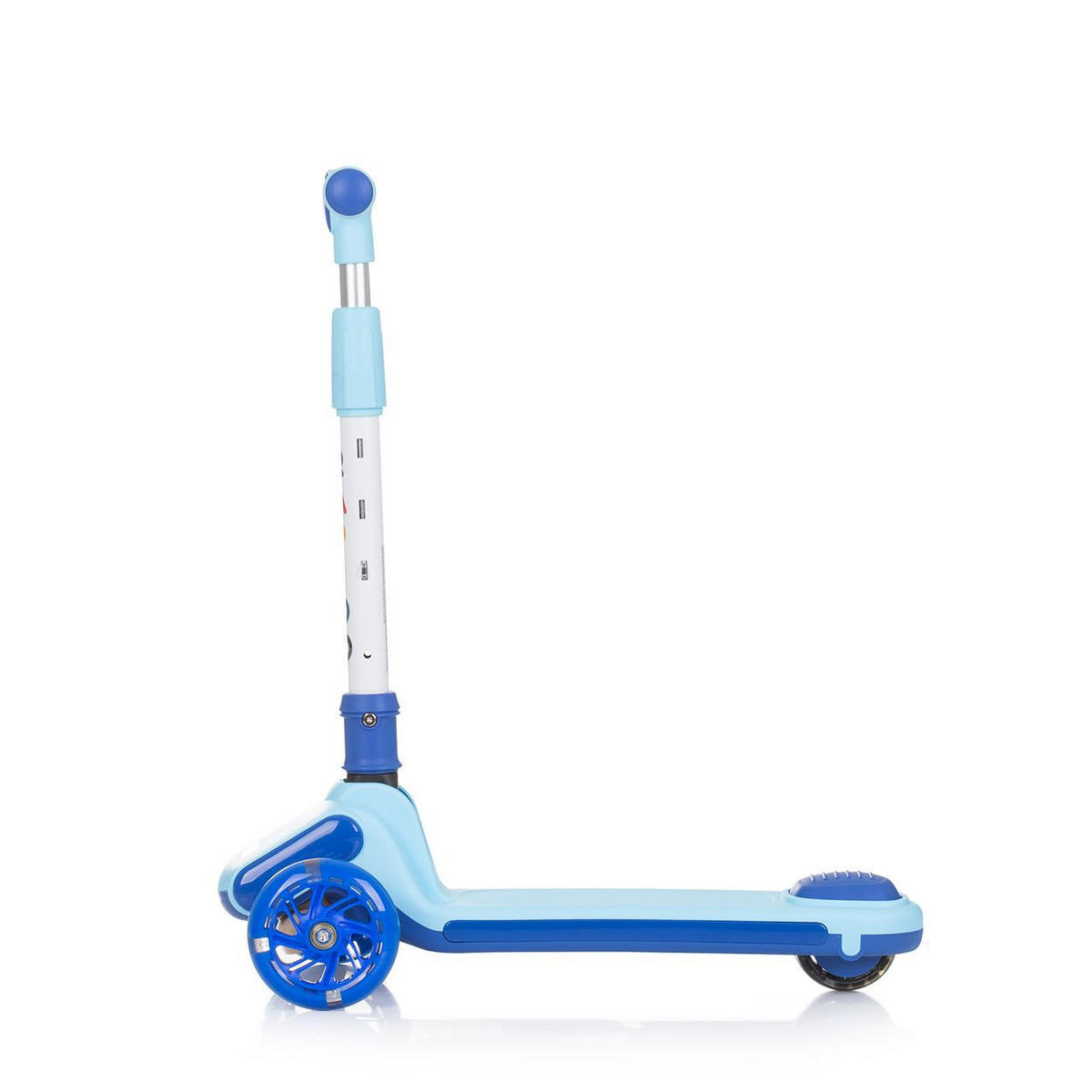 KINDERROLLER Rapido blau Anti-Rutsch-Griffe, Hinterradbremse, - Blau, Metall (55/27/70cm) - Chipolino