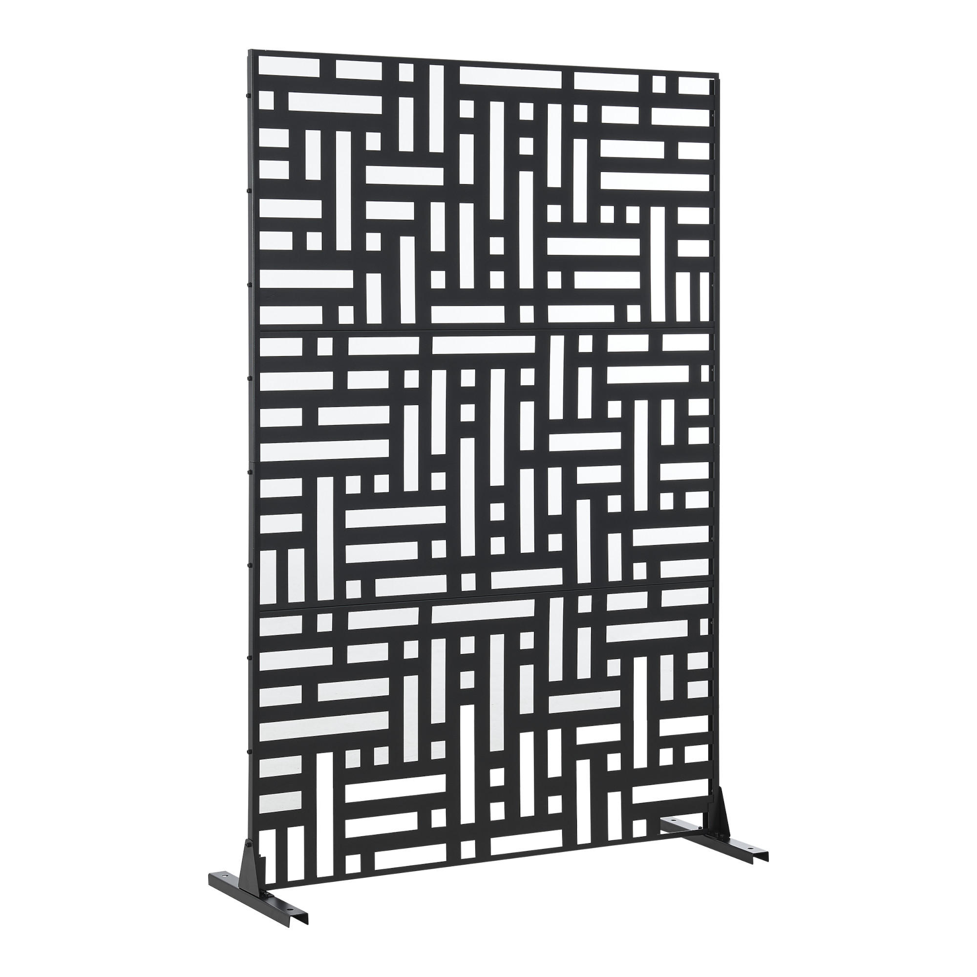 TRENNWAND Bernalda - Schwarz, Metall (120/180cm) - casa.pro