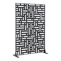 TRENNWAND Bernalda - Schwarz, Metall (120/180cm) - casa.pro