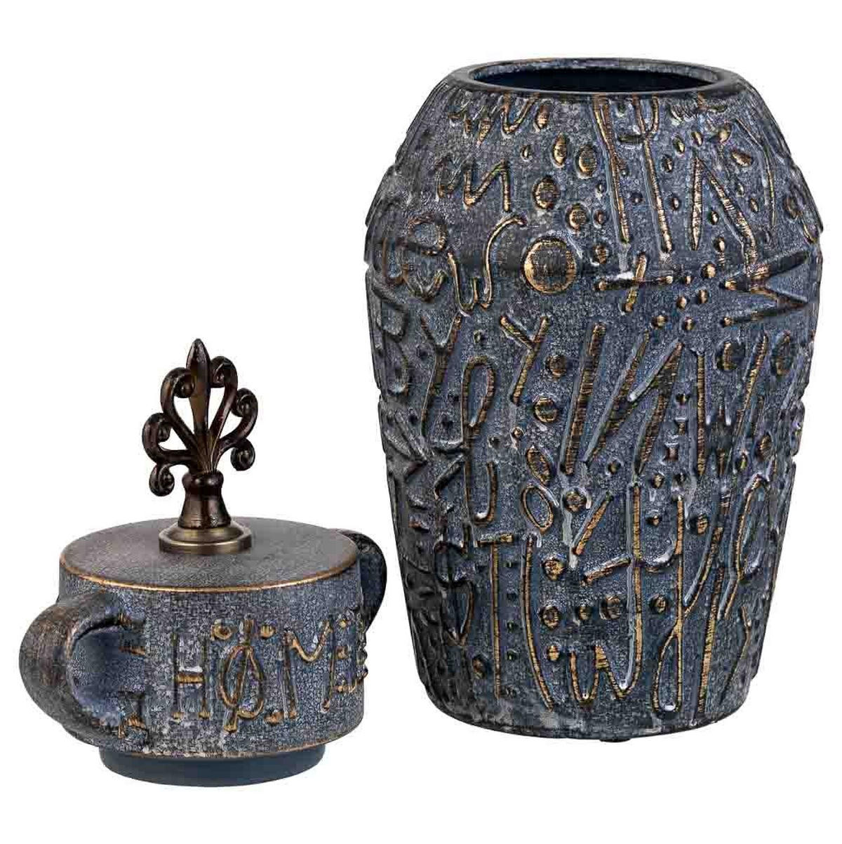 VASE aus Keramik, grau, 18x40cm - Grau, Keramik (40cm) - Wanderlust