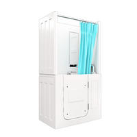 SENIOREN Dusche Sitzwanne Tür S08D-C-R - Weiß, Glas/Kunststoff (110/68/205cm) - AcquaVapore by Sandra Jentho