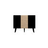 KOMMODE Toronto 39,9/95,5/120 - Schwarz/Naturfarben, Holzwerkstoff (40/96/120cm) - RAUMHIRSCH FURNITURE
