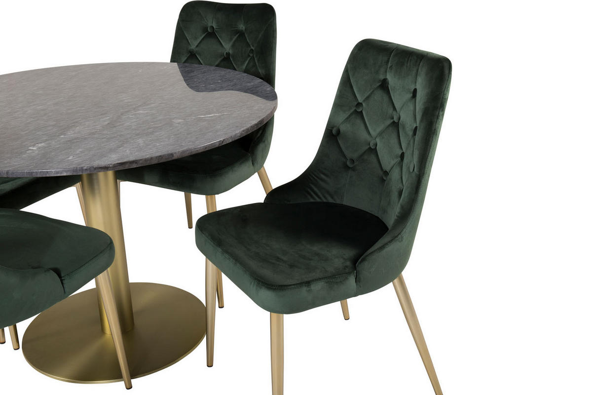 TISCHGRUPPE Grün - Grau, Holzwerkstoff (106/75/106cm) - ebuy24