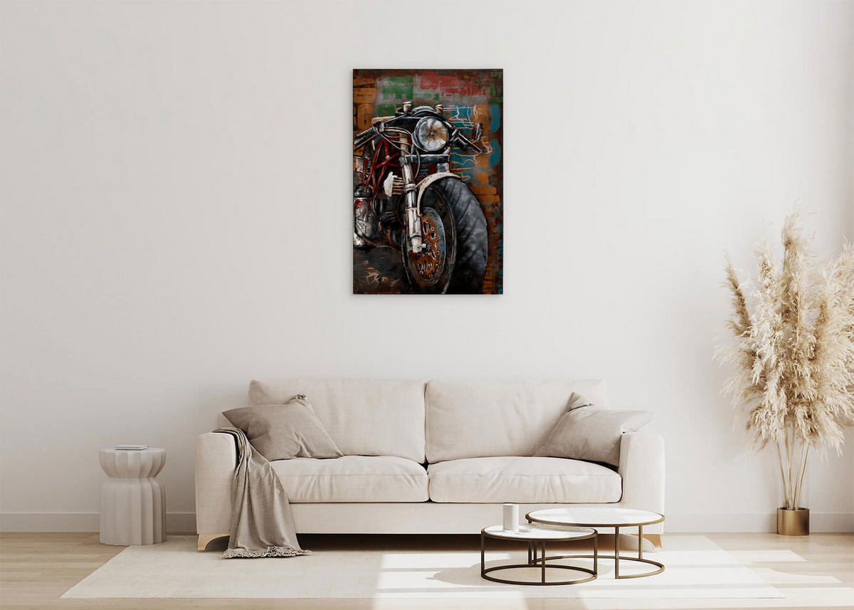 METALLBILD Bunt 60/90 cm - Multicolor, Metall (5/90cm) - KUNSTLOFT