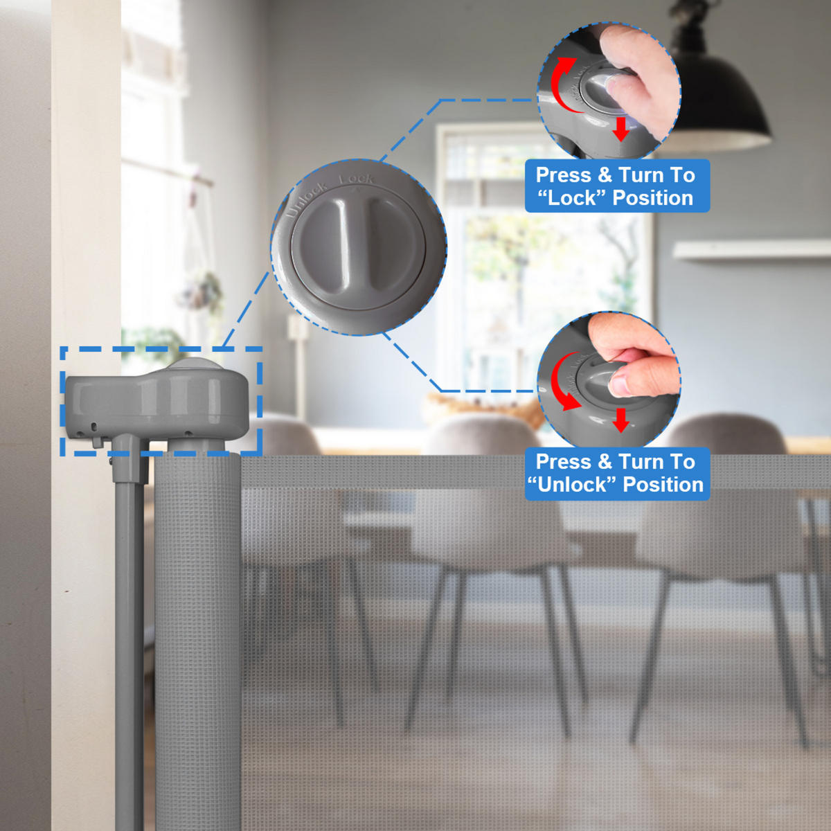 TÜRSCHUTZGITTER - Grau, Kunststoff/Metall (300/1cm) - Relaxdays