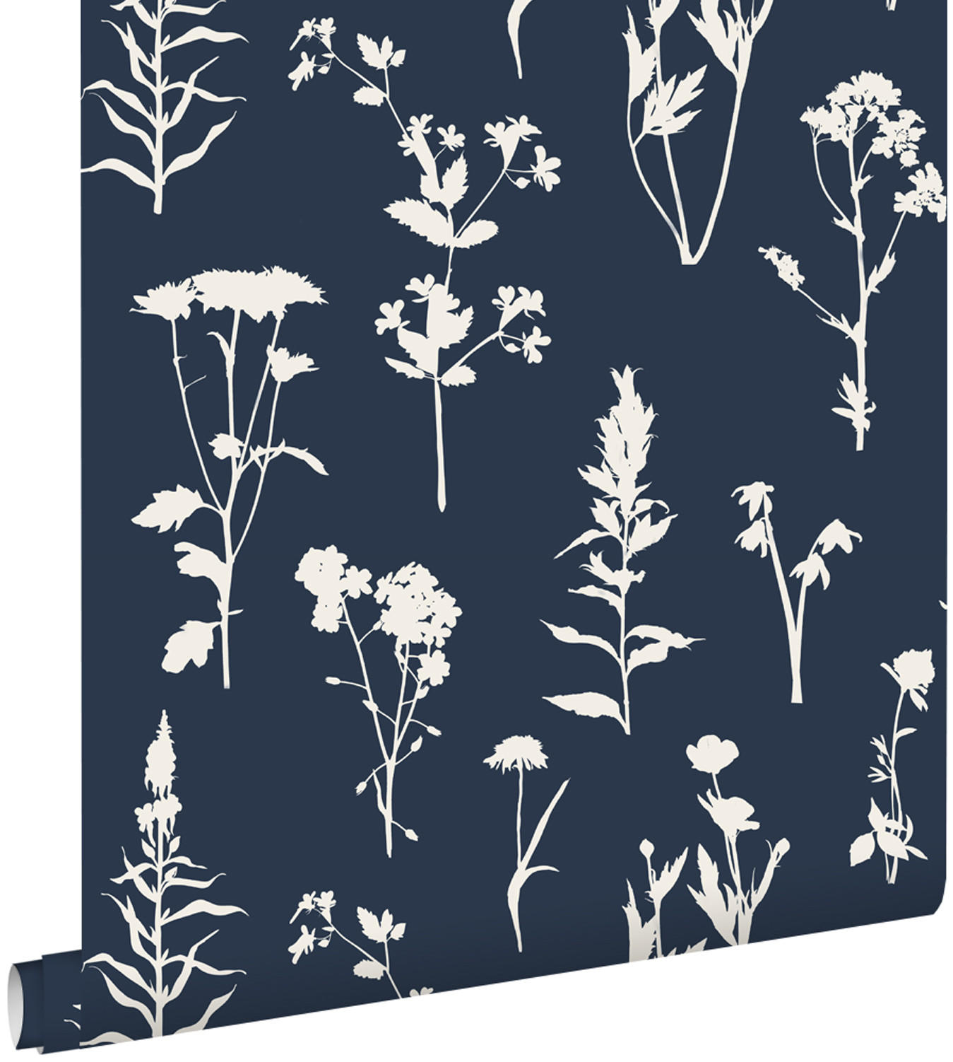 TAPETE Feldblumen 50 x 900 cm - Blau, Papier (50/900cm) - ESTAhome