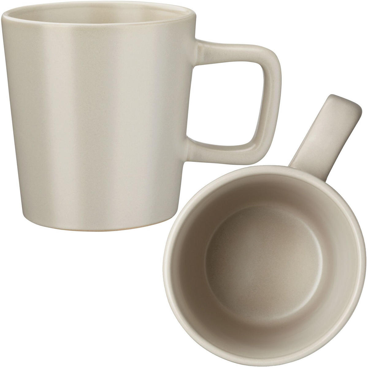 KOMBISERVICE Una,ineinander stapelbar,taupe - Taupe, Keramik (26/2.3/26cm) - tectake