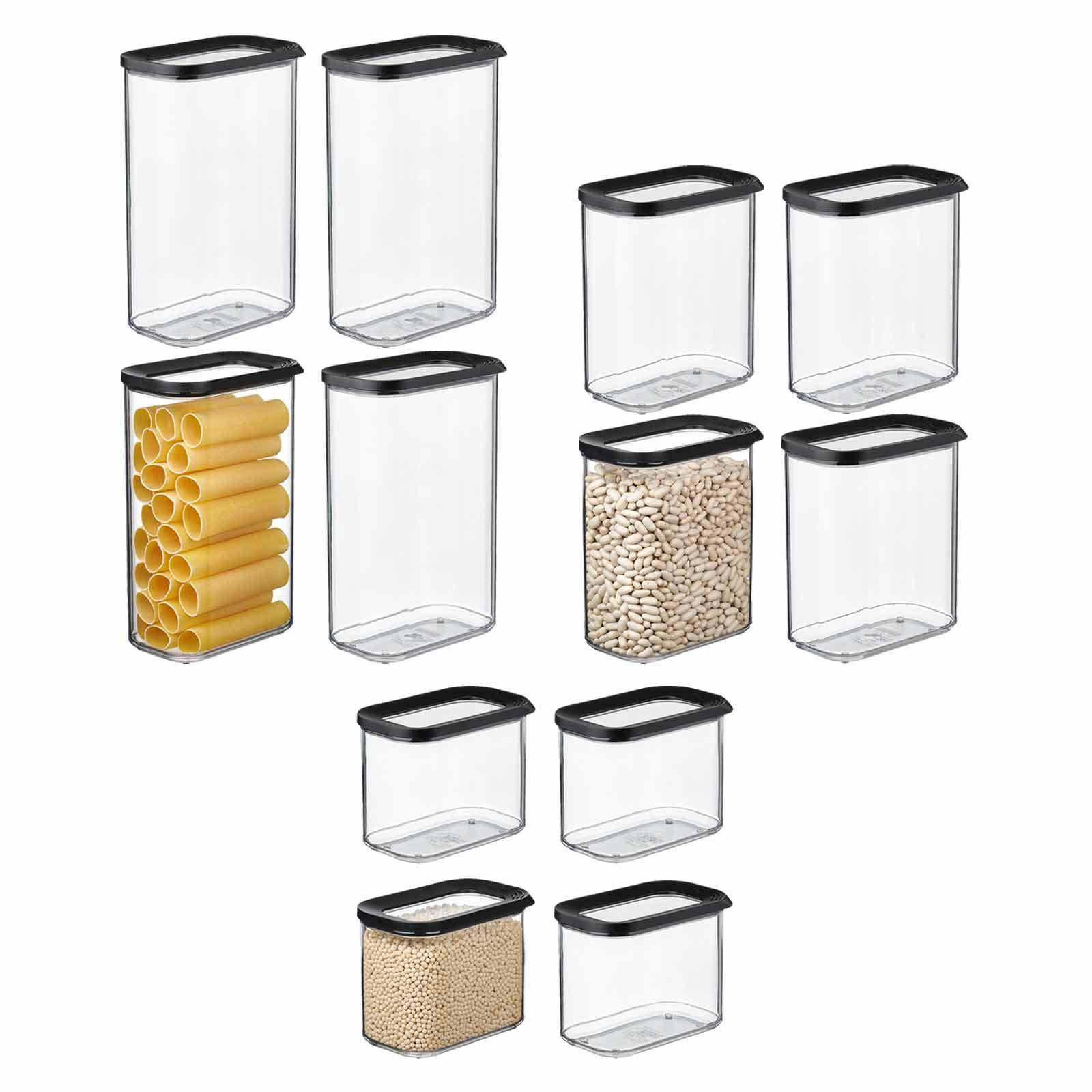 VORRATSDOSEN Modula schwarz 12er Set - Schwarz, Kunststoff (1/1/1cm) - Mepal
