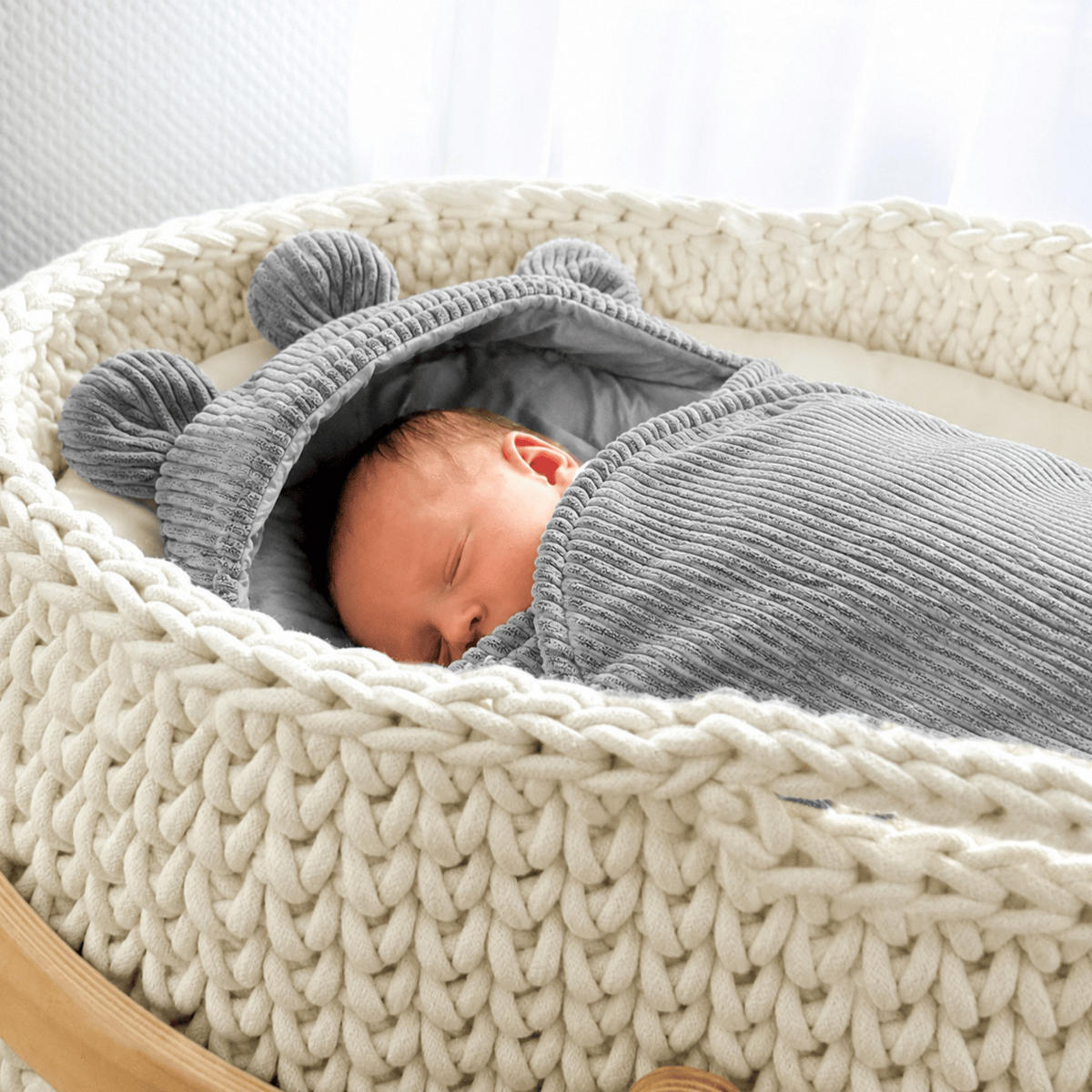 EINSCHLAGDECKE für Babys aus Cord in Ecru - Beige, Textil (45/80cm) - MeowBaby