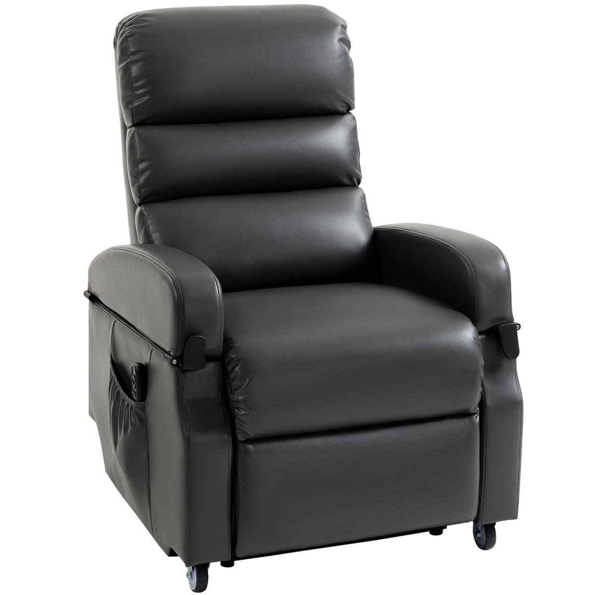 FERNSEHSESSEL DE-06442 Mit Aufstehilfe, 170° neigbar, Doppelmotor Dunkelgrau - Dunkelgrau, Metall (78/110/98cm) - ComfortXL