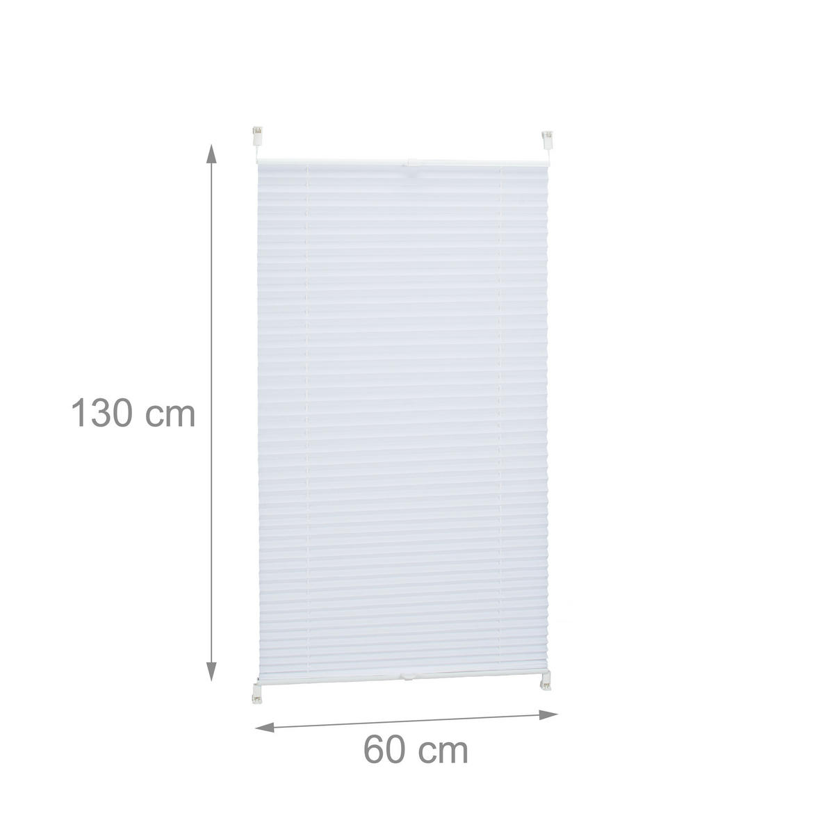 PLISSEE - Weiß, Kunststoff/Textil (60/130/2cm) - Relaxdays