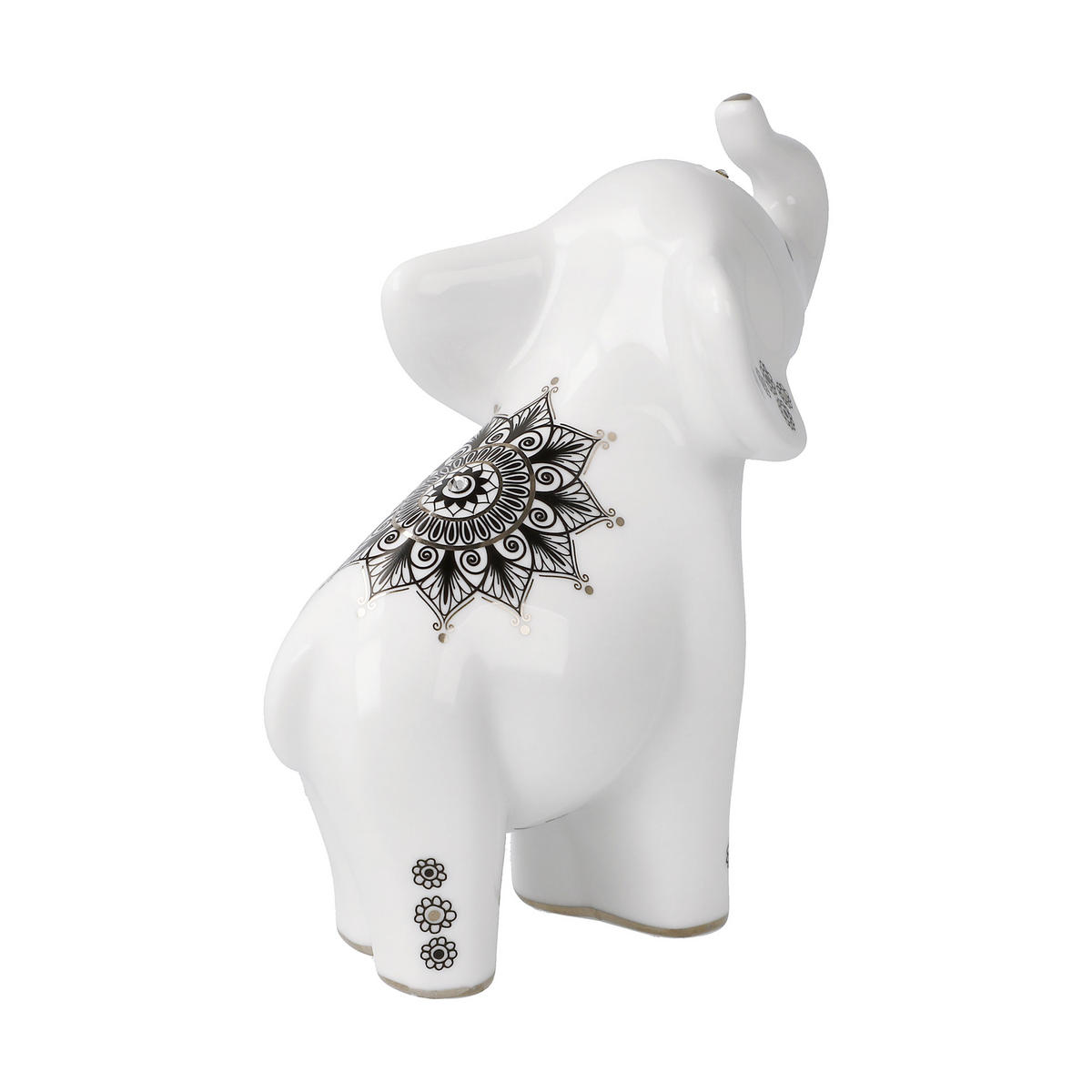 DEKOFIGUR Elephant - Kamili, Porzellan, schwarz-weiß, 11 cm - Multicolor, Keramik (5.5/11/10.5cm) - Goebel