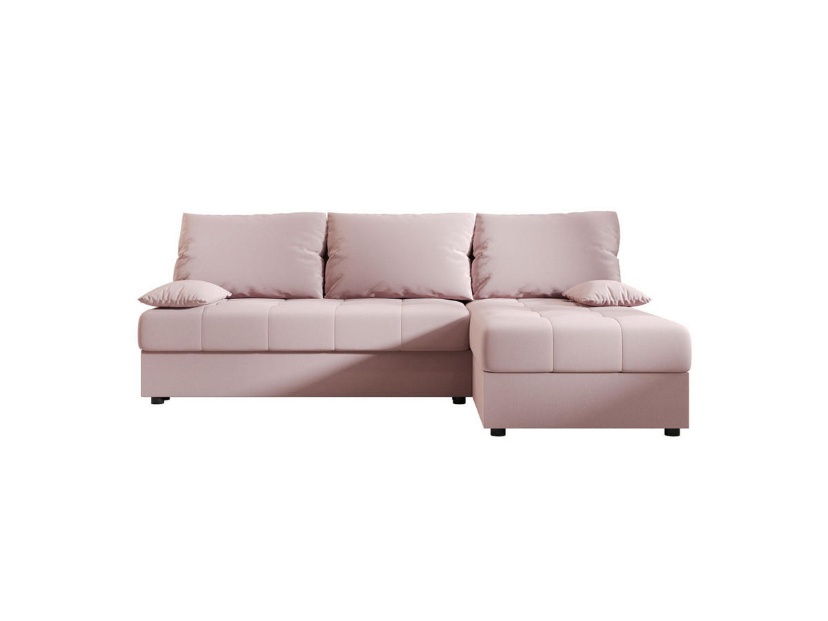 ECKSOFA MOS L Cosmic 14 Rechts mit Schlaffunktion - Rosa, Textil (200/143cm) - Bedante