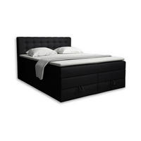 BOXSPRINGBETT VERNO 180/200 in Stoff Schwarz - Schwarz, Holz/Holzwerkstoff (180/200cm) - Deine Möbel 24