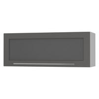 KÜCHENHÄNGESCHRANK Kvantum W4BS/90-AV Graphit Matt / Grau Matt 90 / 32,5 / 36cm - Graphitfarben/Grau, Holz/Holzwerkstoff (90/36/32.5cm) - Feldmann-Wohnen