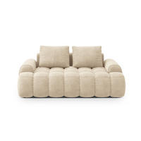 SOFA Linz aus Samt leichtes beige 2 Sitzplätze - Creme, Textil (100/84/175cm) - Cosmopolitan Design