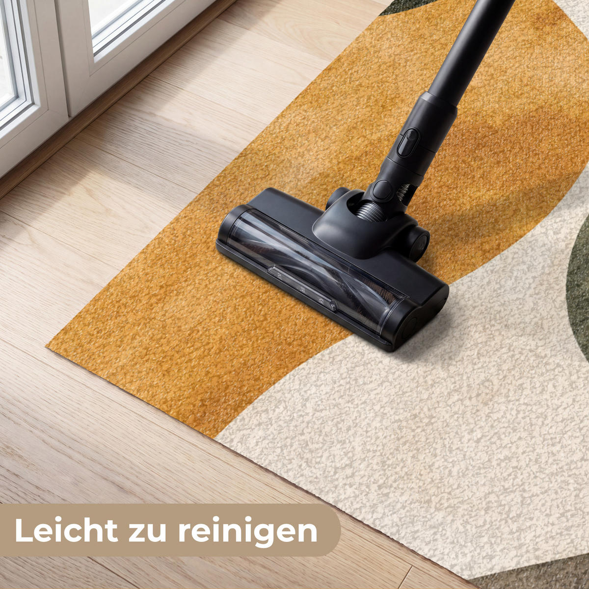 FUSSMATTE Formen - Ockergelb - Abstrakt Flurteppich 150x90 cm - Multicolor, Kunststoff (150/90cm) - MuchoWow