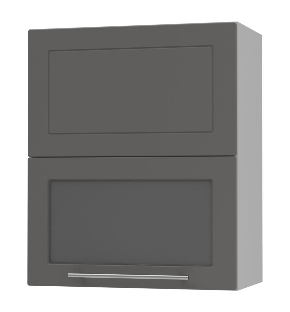 KÜCHENHÄNGESCHRANK Kvantum W8BS/60 Graphit Matt / Grau Matt 60 / 32,5 / 72cm - Graphitfarben/Grau, Holz/Holzwerkstoff (60/72/32.5cm) - Feldmann-Wohnen