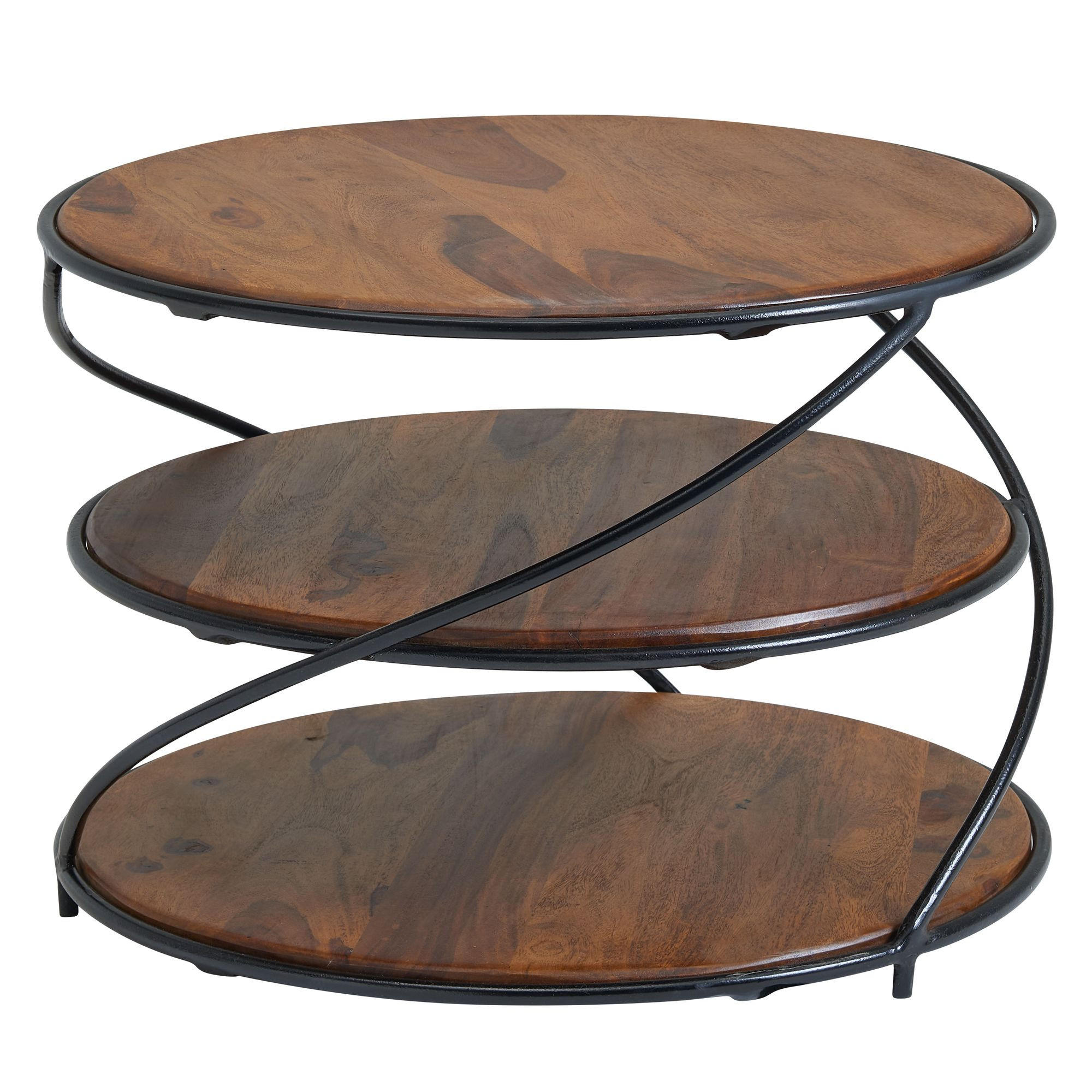 tinkaro Couchtisch Braun 58x40.5x58 cm