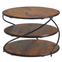 COUCHTISCH rund ENWER Wohnzimmertisch - Braun, Holz (58/58/40.5cm) - tinkaro