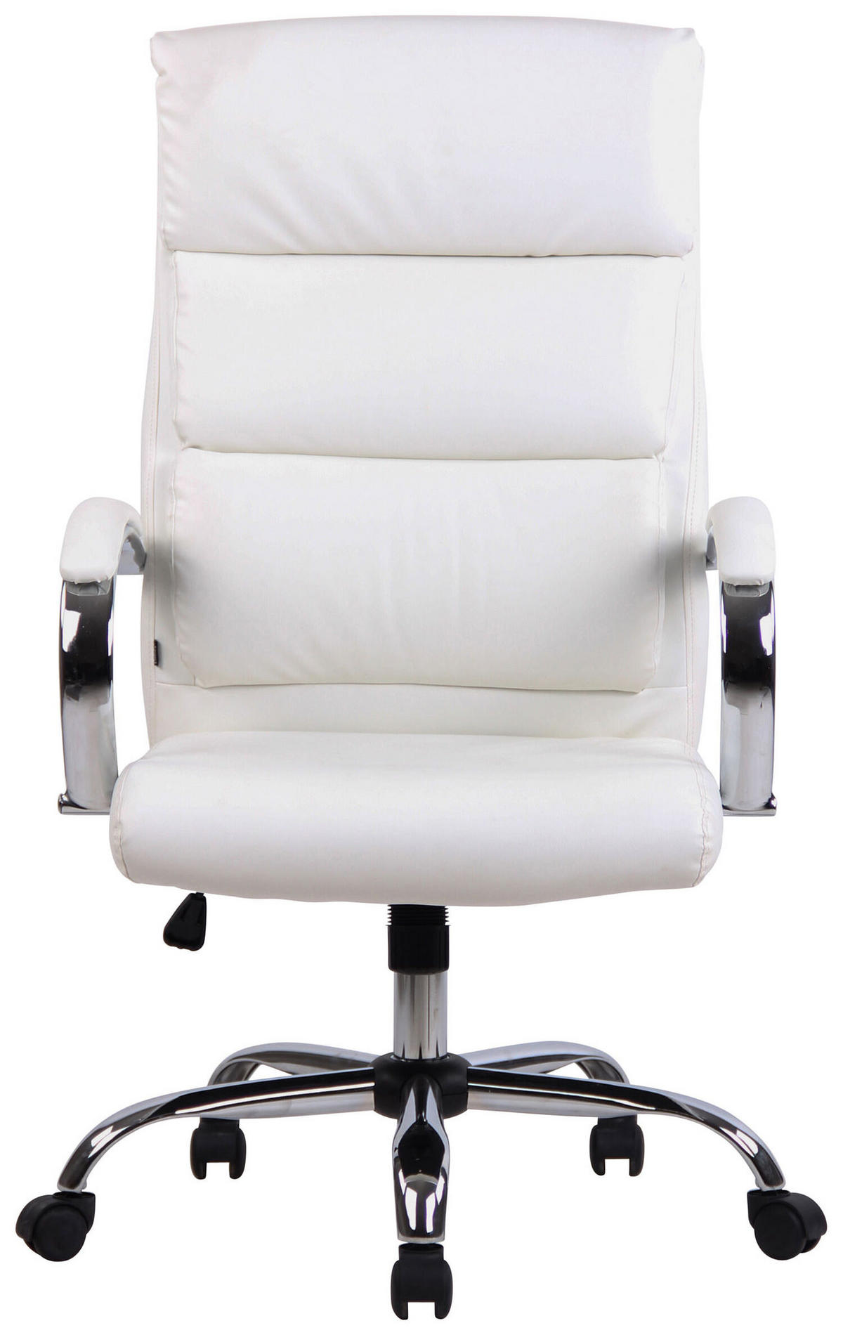 BÜROSTUHL Bradley, Kunstleder Weiß - Weiß, Textil/Metall (64/122/70cm) - TPFLiving