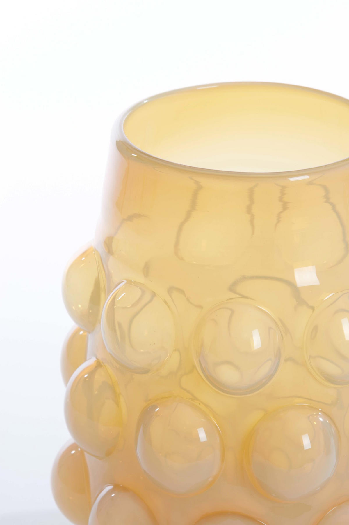 VASE Haroa Gelb Ø24/30 cm - Gelb, Glas (24/30cm) - Light & Living