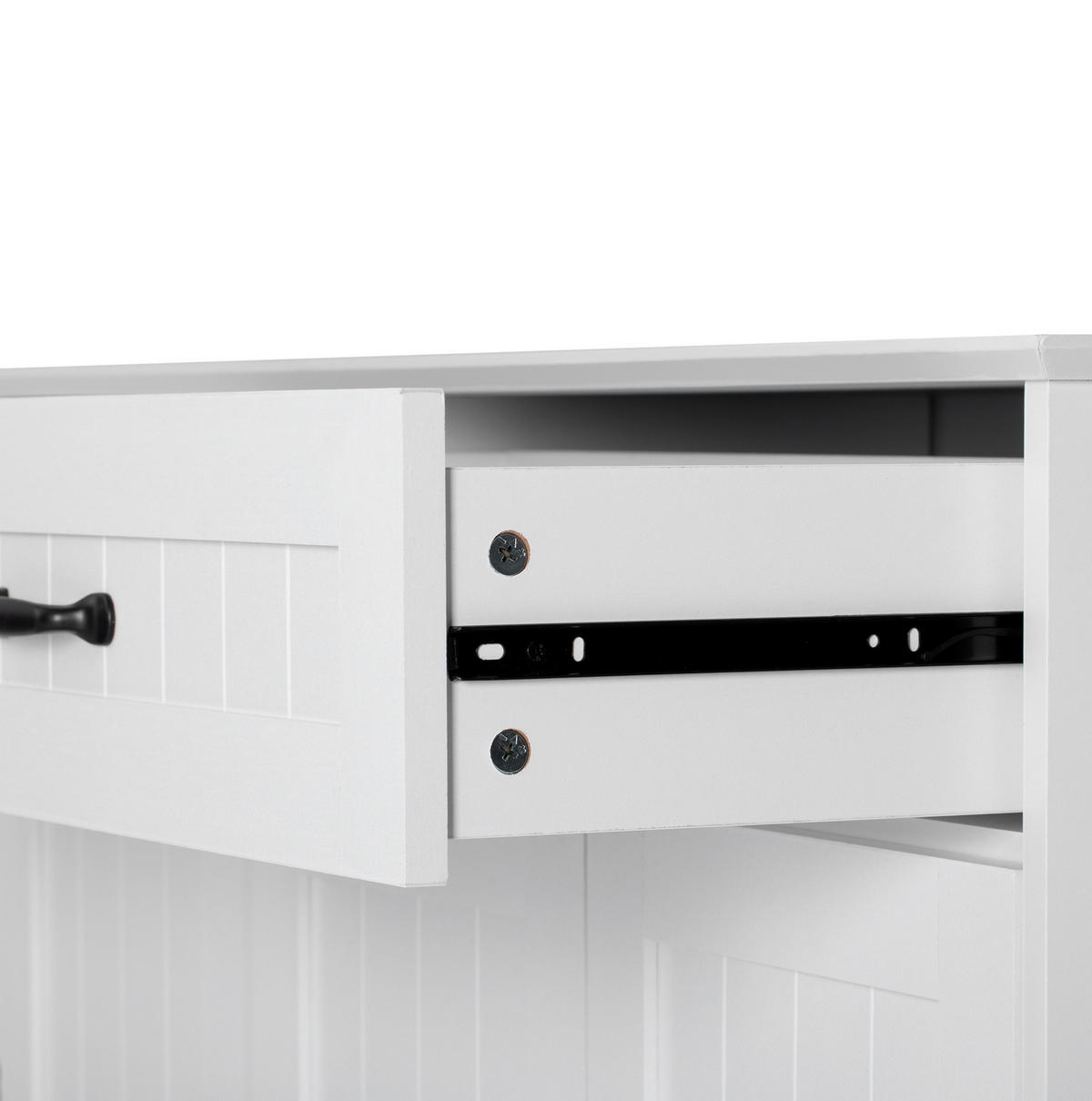 SIDEBOARD mit 3 Türen und 1 Schublade Weiß - Weiß, Holzwerkstoff (107/83.4/40cm) - Meubliv