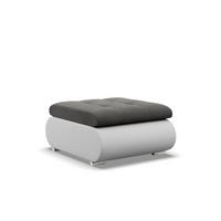 SITZPOUF FÜR DAS WOHNZIMMER FORESTA, Dunkelgrau + Grau - Dunkelgrau/Hellgrau, Textil (88/42/70cm)