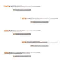 KUGELFÜHRUNGEN Höhe 45mm, Tiefe 550mm, Vollauszug, mit Schließautomatik, Verzinkt 5er-set - Zinkfarben, Metall (15/6/56cm) - EMUCA