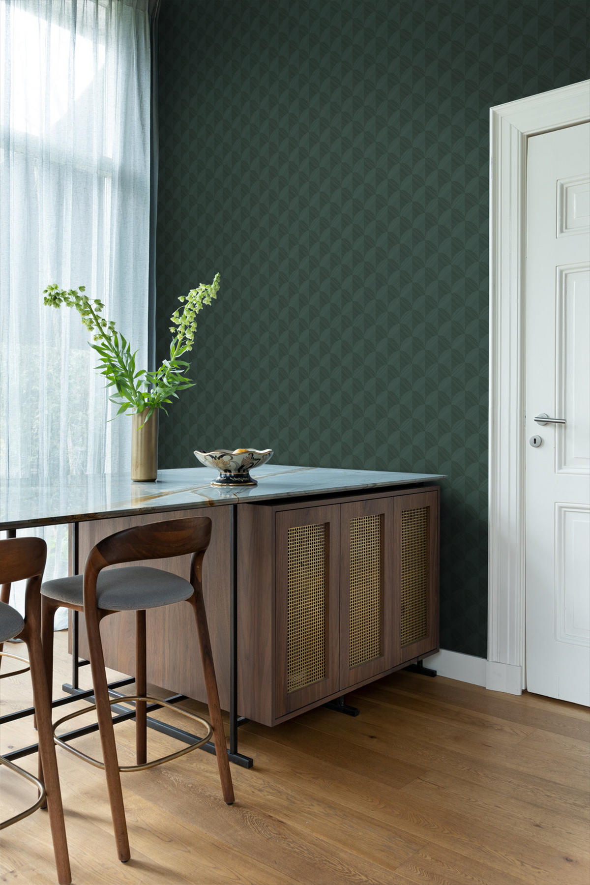 TAPETE 3D Muster 50 x 900 cm - Grün, Papier (50/900cm) - Origin Wallcoverings