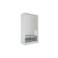 SCHWEBETÜRENSCHRANK FIORELLA 150/216/61 cm 2-türig mit Spiegel Weiß - Weiß, Holzwerkstoff (150/216/61cm) - MASSENO