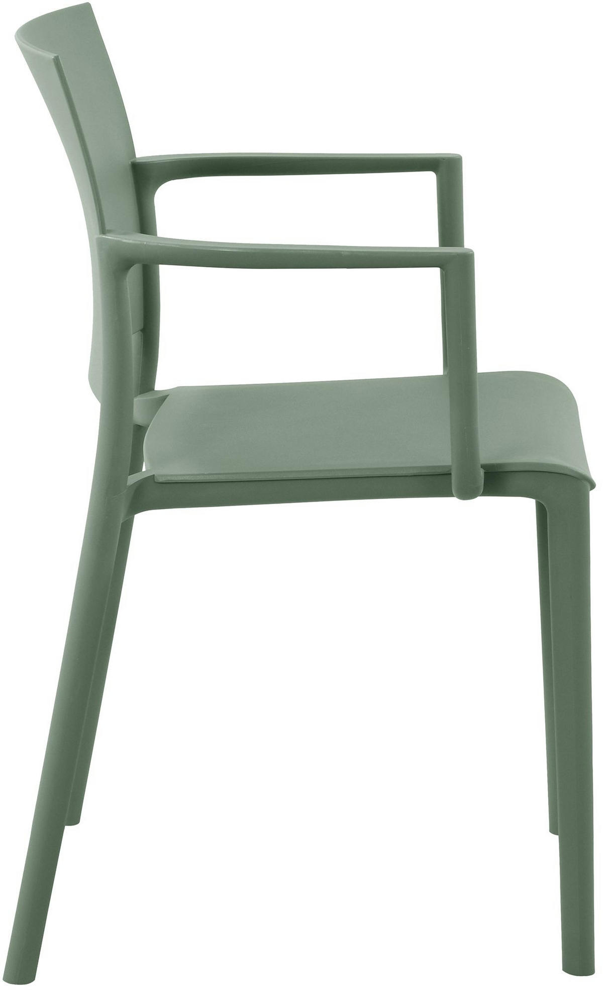 GARTENSTUHL Kunststoff Oliv - Olivgrün, Kunststoff (57/81/52cm) - CLP