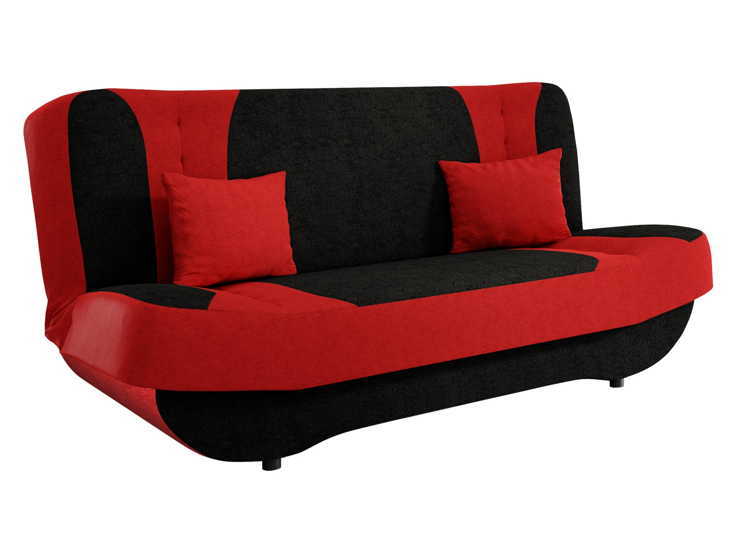 SCHLAFSOFA Pinto - Rot/Schwarz, Holzwerkstoff/Kunststoff (190/94/90cm) - MIRJAN24