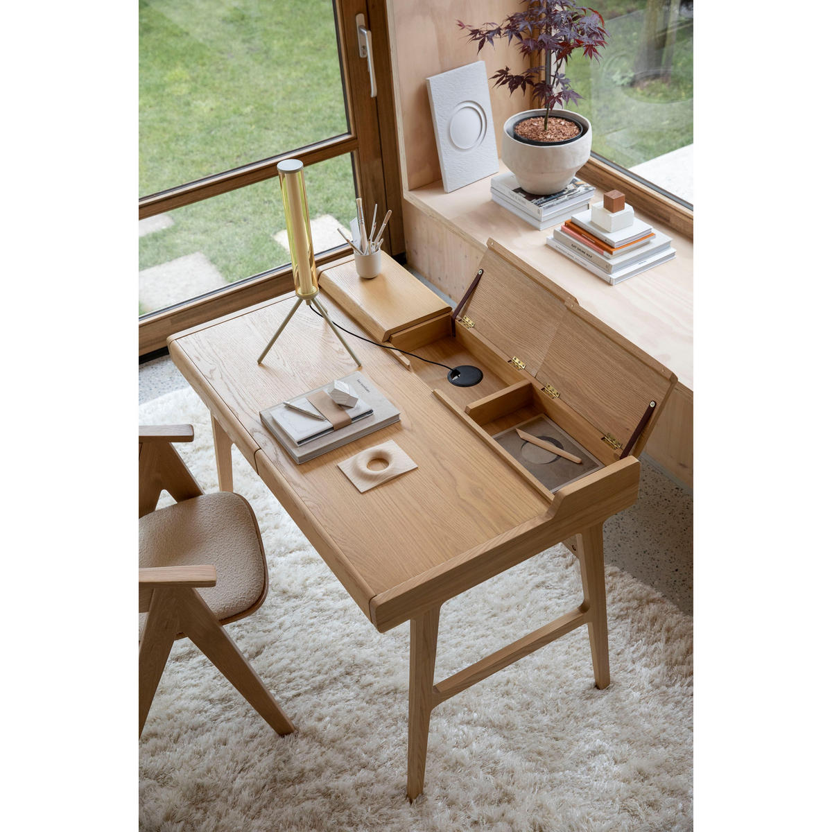 SCHREIBTISCH Kaat Natur - Naturfarben, Holz (70/120/81cm) - Zuiver