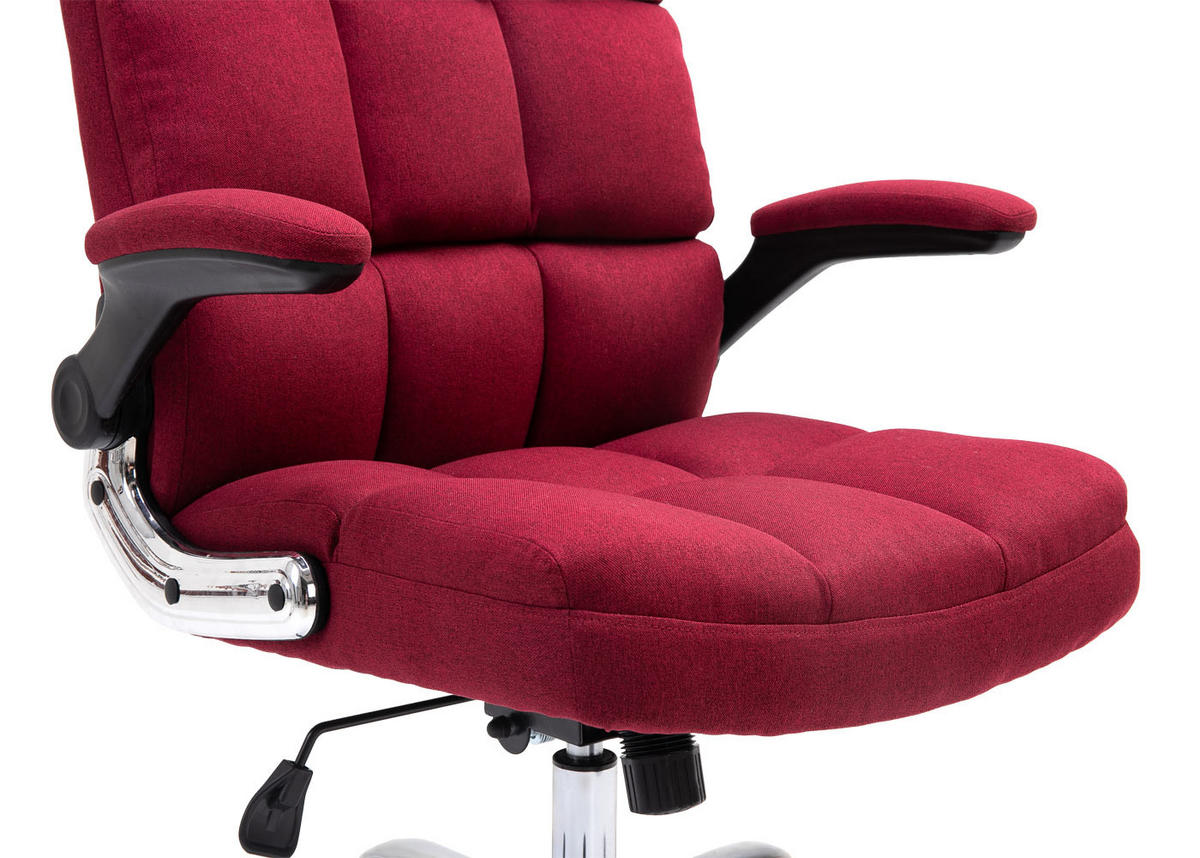 DREHSTUHL HxBxT 120x73x72cm Sitzhöhe 50cm höhenverstellbar Stoff/Textil Weinrot - Weinrot, Textil (73/120/72cm) - PROREGAL