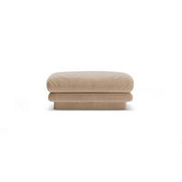 POUF Torino aus Samt sandfarben - Sandfarben, Textil (80/41/80cm) - Micadoni
