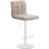 BARHOCKER Stoff creme - Creme/Weiß, Textil/Metall (46/94/47cm) - CLP