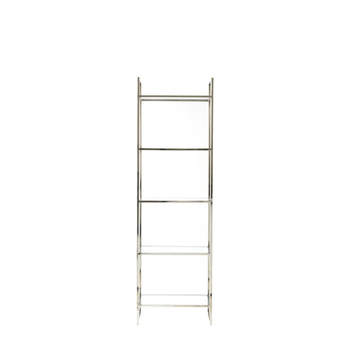 STANDREGAL MARIKI 55x40x180 cm, Glas-Metall, Silber - Silberfarben, Glas (40/180/55cm) - Light & Living