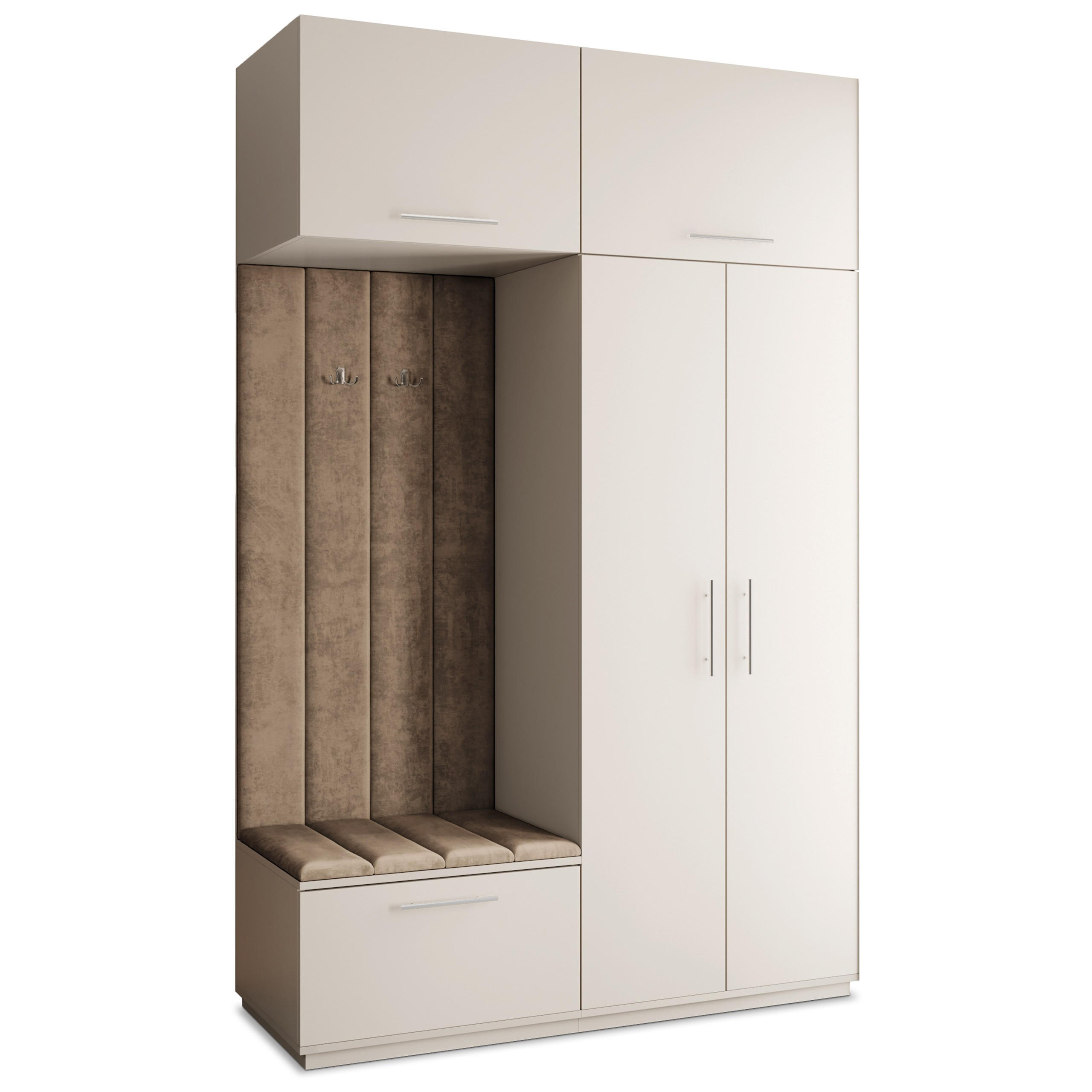 Masseno Garderobenschrank Kaschmir, Mokka 150x240x60 cm