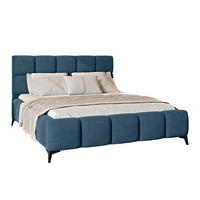 BOXSPRING POSTEL 180/200 Mira Modrá - modrá, dřevo (180/200cm) - Petits-meubles