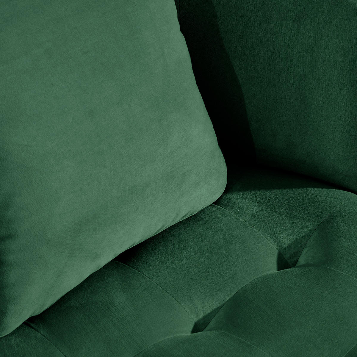 SESSEL - Dunkelgrün/Schwarz, Textil/Metall (65/77/40cm) - home24