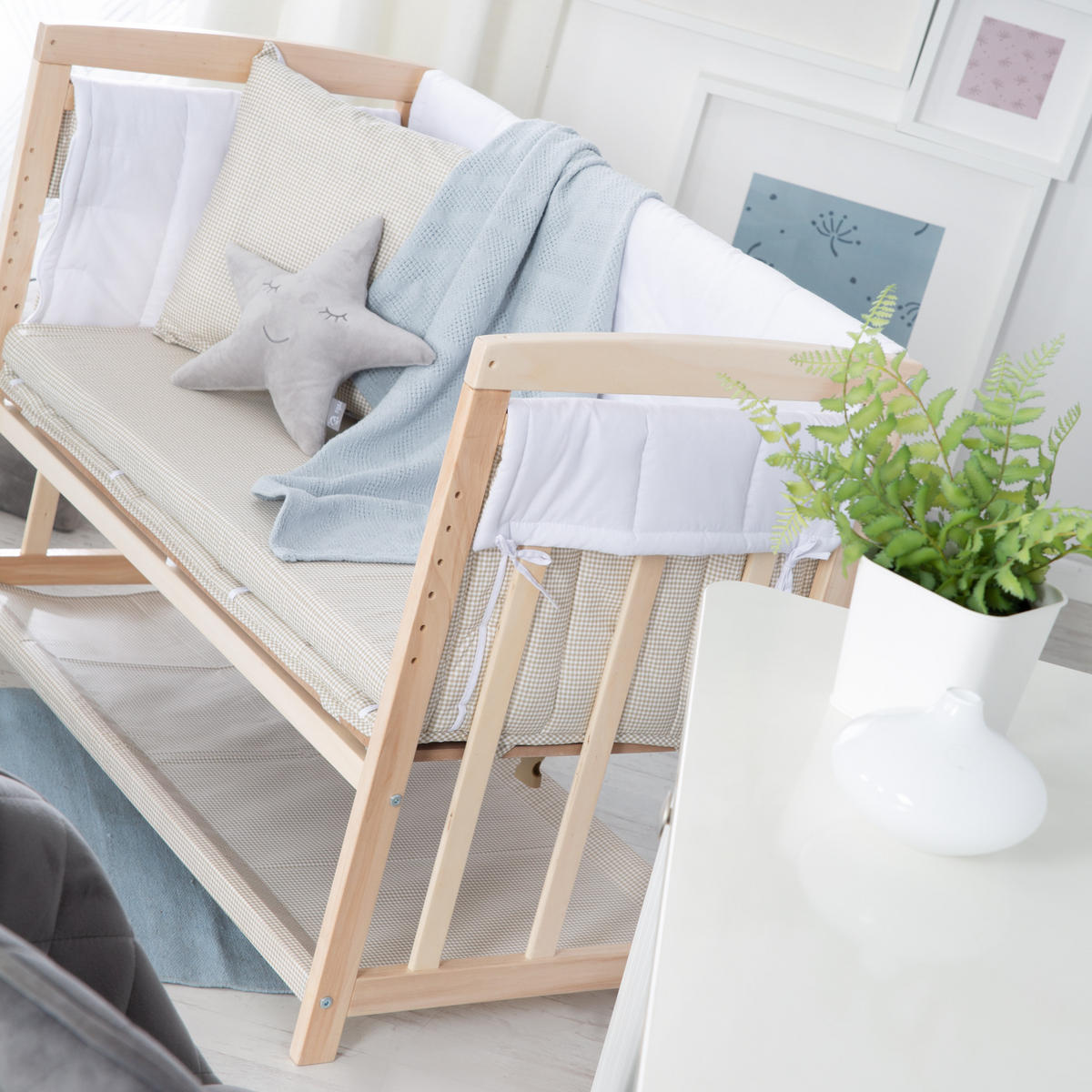 BEISTELLBETT Liebhabär 4in1 Set 90 x 45 cm - Naturfarben, Holzwerkstoff (45/90cm) - Roba